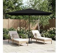 vidaXL Parasol de jardin 200 x 300 cm Polyester Rectangulaire Noir 42036173