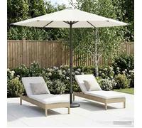 vidaXL Parasol de jardin 230 x 230 cm Polyester Rectangulaire Crème 42036177