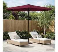 vidaXL Parasol de jardin 270 x 270 cm Polyester Rectangulaire Bordeaux 42036190