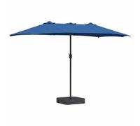 vidaXL Parasol de jardin 385 x 209 x 244 cm Polyester et Acier Azur