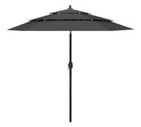 vidaXL Parasol de Jardin à 3 niveaux avec Mât en Aluminium, Pare-soleil de Patio, Abri de Soleil, Parasol de Plage Terrasse, 313862