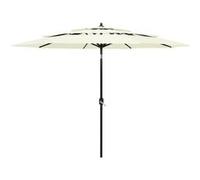 Vidaxl Parasol À 3 Niveaux Avec Mât En Aluminium Sable 3 M