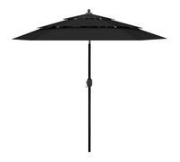 vidaXL Parasol de Jardin à 3 niveaux avec Mât en Aluminium, Pare-soleil de Patio, Abri de Soleil, Parasol de Plage Terrasse, 313866