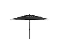vidaXL Parasol de Jardin à 3 niveaux avec Mât en Aluminium, Pare-soleil de Patio, Abri de Soleil, Parasol de Plage Terrasse, 313882