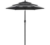 Parasol de Jardin à 3 niveaux avec Mât en Aluminium Pare-soleil Sable vidaXL