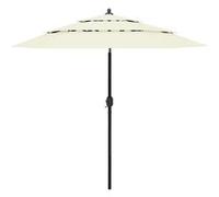 Vidaxl Parasol À 3 Niveaux Avec Mât En Aluminium Sable 2,5 M
