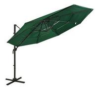 Parasol de Jardin à 4 Niveaux avec Mât en Aluminium Pare-soleil Noir vidaXL