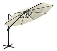 Vidaxl Parasol À 4 Niveaux Avec Mât En Aluminium Sable 3x3 M