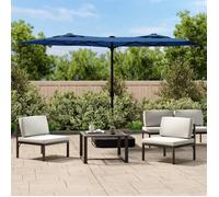 vidaXL Parasol de Jardin à Double Tête avec LED, Pare-soleil de Patio, Abri de Soleil, Parasol de Plage Terrasse Extérieur, 362976
