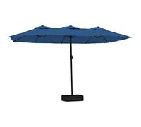 vidaXL Parasol de Jardin à Double Tête, Pare-Soleil de Patio, Abri de Soleil, Parasol de Plage Terrasse Extérieur, Bleu Azuré 449x265 cm