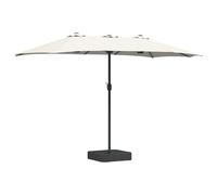 vidaXL Parasol de Jardin à Double tête, protège du Soleil, Pliable, 385 x 209 x 244 cm, étanche, avec manivelle réglable, Parfait pour la terrasse ou Le Patio.
