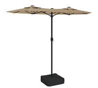 vidaXL Parasol de jardin à double tête taupe 316x145 cm
