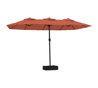 vidaXL Parasol de jardin à double tête Terre cuite 449x265 cm