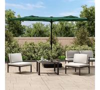 Vidaxl Parasol De Jardin À Double Tête Vert 316x145 Cm