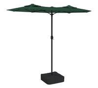 Vidaxl Parasol De Jardin À Double Tête Vert 316x145 Cm Gris foncé