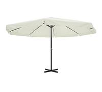 vidaXL Parasol de Jardin Aluminium Blanc 500 cm Pare Soleil Terrasse Plage 40301