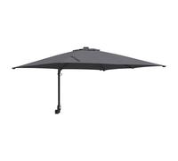 vidaXL Parasol de Jardin Anthracite avec lumières LED - Parasol résistant à l'eau, Cadre en Acier, manivelle, 248,5 x 247,5 cm, Ensemble de 3, Design Moderne pour Patio et Ombre.
