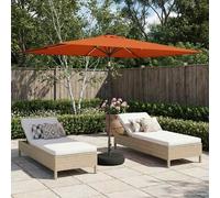 Vidaxl Parasol De Jardin Avec Lampes Led 200 X 300 Cm Polyester