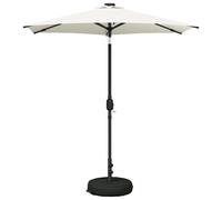 Vidaxl Parasol De Jardin Avec Lampes Led 230 X 230 Cm Polyester Crème