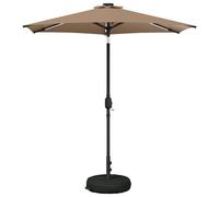 Vidaxl Parasol De Jardin Avec Lampes Led 230 X 230 Cm Polyester Taupe