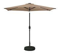 Vidaxl Parasol De Jardin Avec Lampes Led 270 X 270 Cm Polyester Taupe