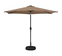 Vidaxl Parasol De Jardin Avec Lampes Led 300 X 300 Cm Polyester Taupe