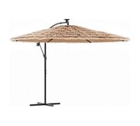 vidaXL Parasol de jardin LED mât en acier marron 290x290x238 cm