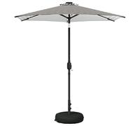 vidaXL Parasol de jardin avec lumières LED et base Polyester Ombre d'Extérieur