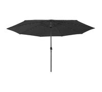 vidaXL Parasol met LED-verlichting 400 cm zwart312536 Noir G