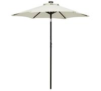 Vidaxl Parasol Avec Lumières Led Sable 200x211 Cm Aluminium