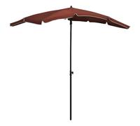 Vidaxl Parasol De Jardin Avec Mât 200x130 Cm Terre Cuite