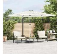 vidaXL Parasol de jardin 4005085 avec mât en acier blanc 290x290x238 cm