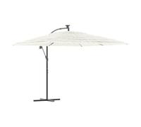 vidaXL Parasol de jardin avec mât en acier blanc 290x290x238 cm, parasol, parasol d'extérieur, parasol de patio, parapluie, parasol de terrasse