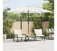 Vidaxl Parasol De Jardin Avec Mât En Acier Blanc 300x200x250 Cm