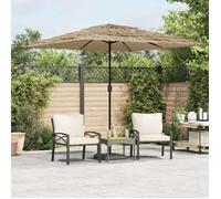 Vidaxl Parasol De Jardin Avec Mât En Acier Marron 248x248x248 Cm