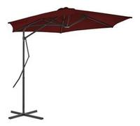 vidaXL Parasol de Jardin avec Mât en Acier, Pare-soleil de Patio, Abri de Soleil, Parasol de Terrasse Extérieur, Rouge 312518 Rouge G