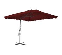 vidaXL Parasol de Jardin avec Mât en Acier, Pare-soleil de Patio, Abri de Soleil, Parasol de Terrasse Extérieur, Rouge 312514