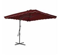 vidaXL Parasol de jardin avec mât en acier 250x250x230 cm pare-soleil Rouge 312514