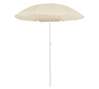 Vidaxl Parasol De Jardin Avec Mât En Acier Sable 180 Cm