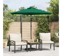 Vidaxl Parasol De Jardin Avec Mât En Acier Vert 225x225x212 Cm