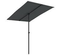 vidaXL Parasol de jardin avec mât en aluminium 180x110 cm anthracite
