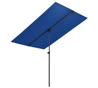 Vidaxl Parasol De Jardin Avec Mât En Aluminium 180x110 Cm Bleu Azuré Bleu