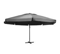 Vidaxl Parasol De Jardin Avec Mât En Aluminium 600 Cm Anthracite