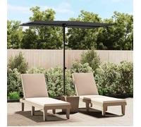 vidaXL Parasol de jardin 2 x 1,5 m avec mât en aluminium Anthracite