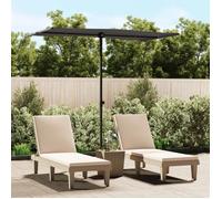 vidaXL Parasol de Jardin avec Mât en Aluminium, Pare-soleil de Patio, Abri de Soleil, Parasol de Terrasse Extérieur, 180x110 47330
