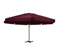 Vidaxl Parasol D'extérieur Avec Mât En Aluminium 600 Cm Bordeaux
