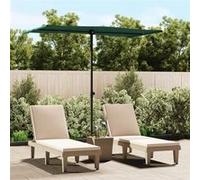 vidaXL Parasol de Jardin avec Mât en Aluminium, Pare-soleil de Patio, Abri de Soleil, Parasol de Terrasse Extérieur, 180x110 47328 Beige G