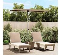 vidaXL Parasol de jardin avec mât en aluminium 2 x 1,5 m Taupe