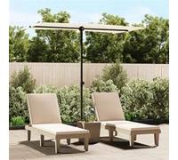 vidaXL Parasol de Jardin avec Mât en Aluminium, Pare-soleil de Patio, Abri de Soleil, Parasol de Terrasse Extérieur, 47329 Blanc G