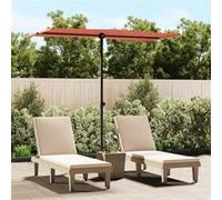 vidaXL Parasol de Jardin avec Mât en Aluminium, Pare-soleil de Patio, Abri de Soleil, Parasol de Terrasse Extérieur, 180x110cm Terre Cuite